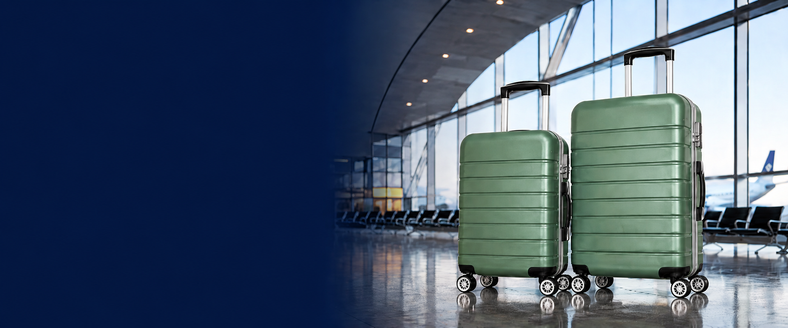 Premium trolley bags at an airport